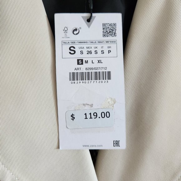 [New with Tag] Women Zara Oversized Trench Coat, Small - Picture 5 of 8